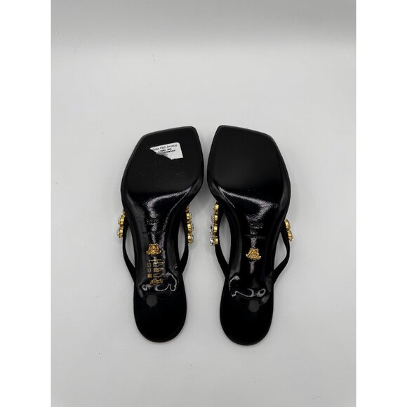 Versace 55mm crystal-embellished thong mules sandals - Picture 11 of 15